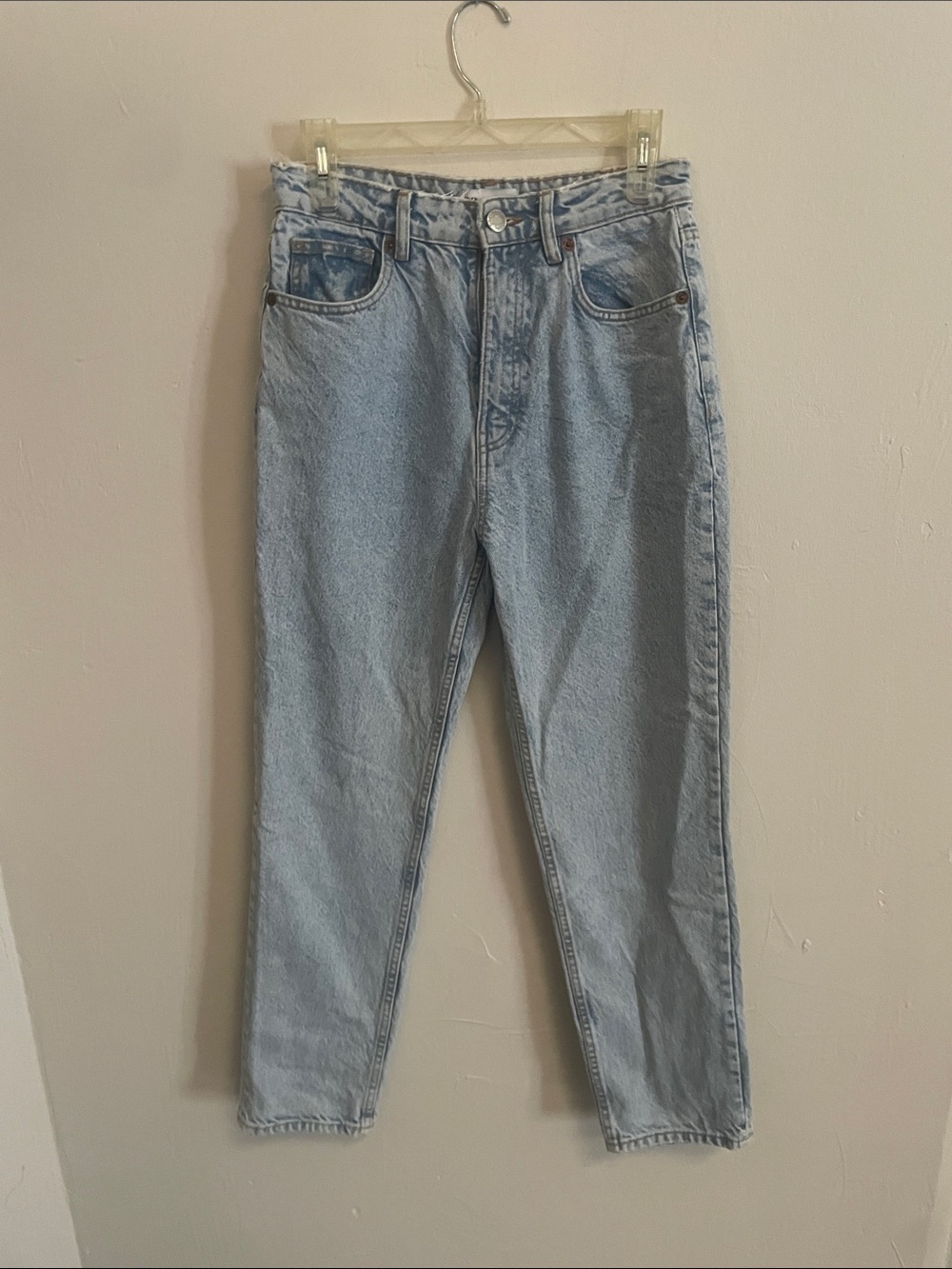 Zara Light Blue Straight Leg Jeans
